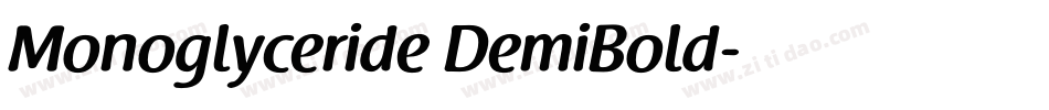 Monoglyceride DemiBold字体转换